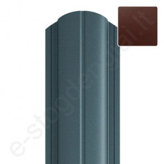 Metalinė tvoralentė Hanbud Sigma 118 mm, 0,45 mm, dvipusė, Blizgi Ruda (RAL 8017), m