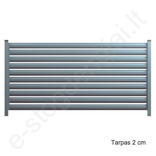 Metalinė tvoralentė Hanbud Standard 115 mm, 0,45 mm, dvipusė, Matinė T.Ruda (RAL 8019), m