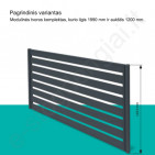 Modulinis tvoros segmentas Hornval 1200x1950 mm, Matinė Ruda (RAL 8017), kompl