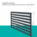 Modulinis tvoros segmentas Hornval 1500x1950 mm, Matinė T.Pilka (RAL 7016), kompl