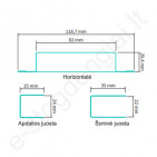 Papildoma modulinio segmento Hornval šoninė juosta 1200 mm, Tamsus ąžuolas, vnt