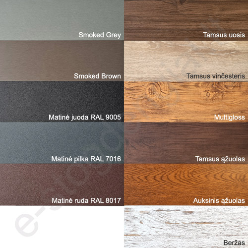 Papildoma modulinio segmento Hornval apdailos juosta, Smoked grey, vnt