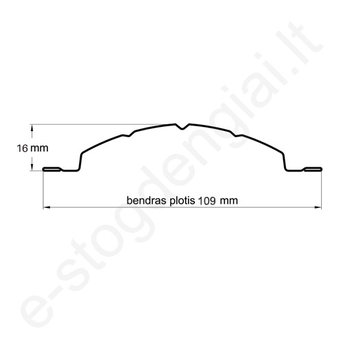 Metalinė tvoralentė Proformann Dija+ 109 mm, 0,52 mm, dvipusė, S-Matinė T.Pilka (RAL 7016), m