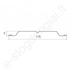 Metalinė tvoralentė Proformann Eva 115 mm, 0,50 mm, dvipusė, Tamsus riešutas (8015 58), m