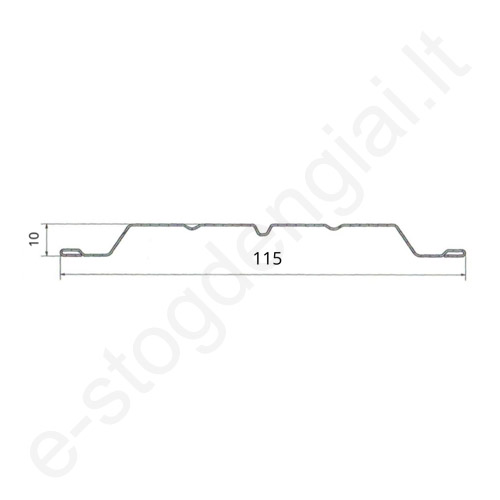 Metalinė tvoralentė Proformann Eva3 115 mm, 0,50 mm, dvipusė, Matinė Ruda (RAL 8017), m