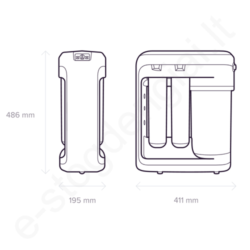 Atvirkštinio osmoso sistema Aquaphor RO-202S, klasikinis, kompl