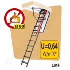 PRIEŠGAISRINIAI laiptai į palėpę Fakro LMF 70x120 h=2,8m metaliniai, EI=60 min