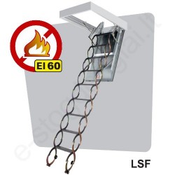 Laiptai Fakro LSF UGNIAI ATSPARŪS 60x90 h=2,8m metaliniai, EI=60 min
