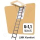 Fakro laiptai LMK Komfort 60x120 h=2,8m metaliniai KLASIKINIAI