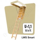 Palėpės laiptai Fakro LWS Smart 60x120 h=2,8m mediniai EKONOMIŠKI