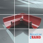 Latako vidinis kampas 90° Raiko Premium 125/90 Pilkas grafito (Prelaq 087), vnt