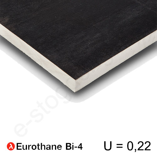 Recticel Eurothane Bi-4 poliuretano plokštė stogui 1200x600x120mm, 1vnt/0,72m²