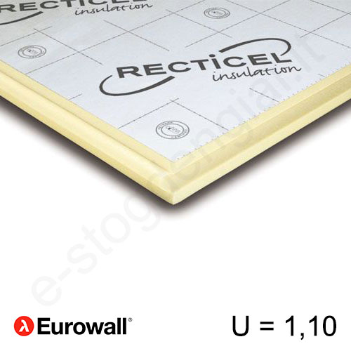 Recticel Eurowall poliuretano plokštė su išdroža sienoms 1200x600x20mm, 1vnt/0,72m²