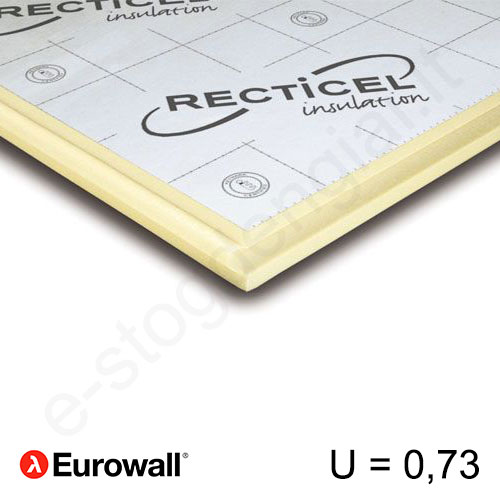 Recticel Eurowall poliuretano plokštė su išdroža sienoms 1200x600x30mm, 1vnt/0,72m²