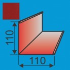 Išorinis kampas 110x110 L=2000 Raudona Purpurinė poliesteris 0,5mm, vnt