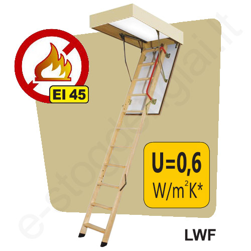Mediniai ugniai atsparūs laiptai LWF EI45