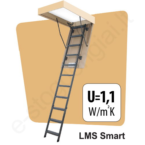 Metaliniai palėpės laiptai Fakro LMS Smart