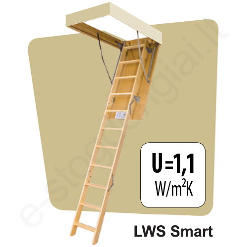 Sulankstomi laiptai į palėpę Fakro LWS Smart